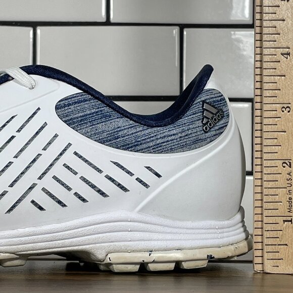 adidas adipure Sport 2 Womens Size 8.5 Golf Shoes White Blue Spikeless Sneakers - Picture 10 of 13